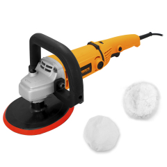 WORKSITE 7" Detail Polisher Buffer Electric Car Floor Polishing Machine Waxing Tools Surface Dustless Flex Mini Corded Polisher