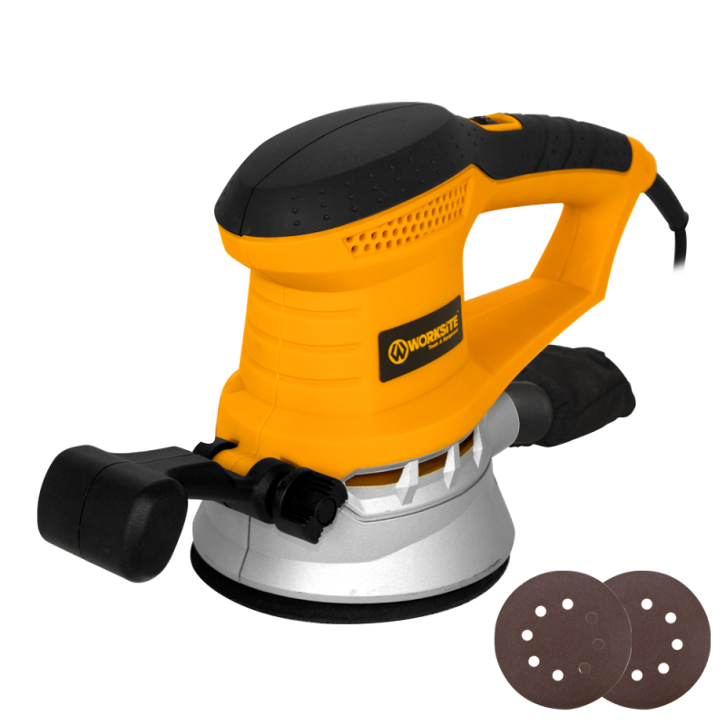 WORKSITE Powerful Electric 5" Orbital Sander 220V Machine Vacuum Wall Furniture Wooden Floor Sanding Random Orbital Sander 125mm