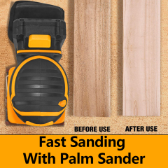 WORKSITE Power Sanders Machine Sanding Finishing Wall Concrete Wood Drywall Hand Mini Sander 20V Battery Cordless Palm Sander