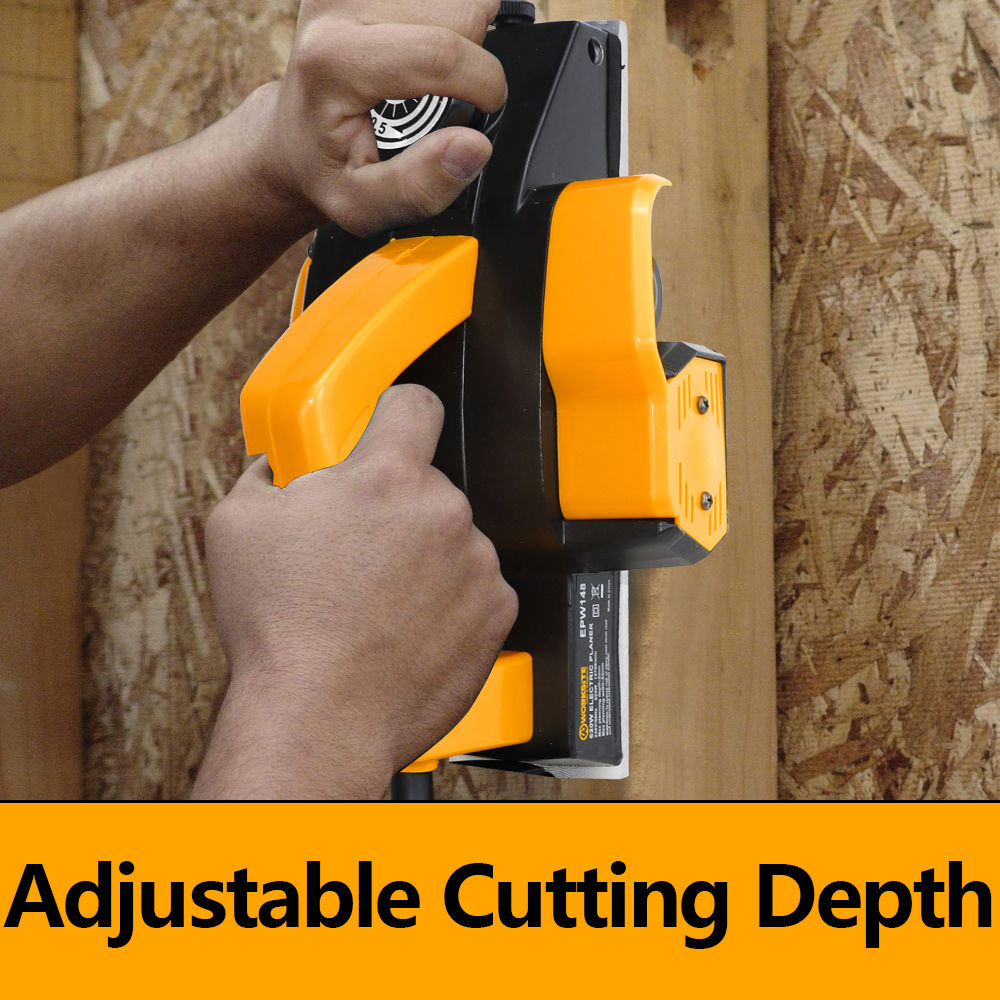 WORKSITE Professional Electric Wood Planer 220V Thicknesser Machine Mini Portable Woodworking