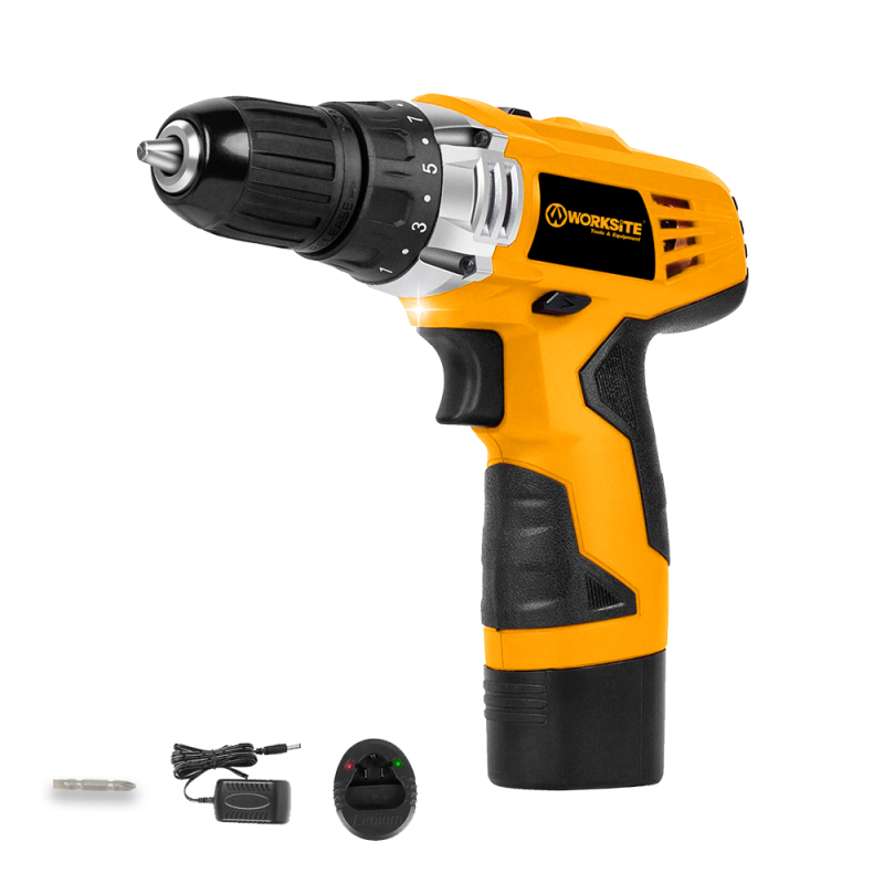 WORKSITE Hand Drill Driver Screwdriver Drilling Machine Lithium-ion Battery Rechargeable 12V Small Mini Portable Cordless Drill