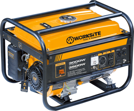 WORKSITE 3500RPM Portable Generator Gasoline Industrial 3500W Gasoline Generator