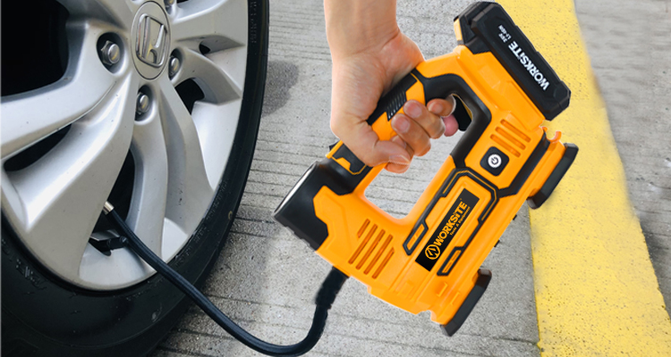 Automatic Air Compressor with 20V Lithium Battery-Cordless Tire