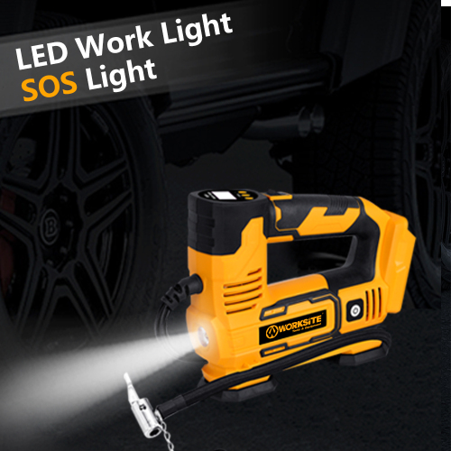 WORKSITE Tire Inflator 20V Battery Air Pump Compressor Digital 120PSI