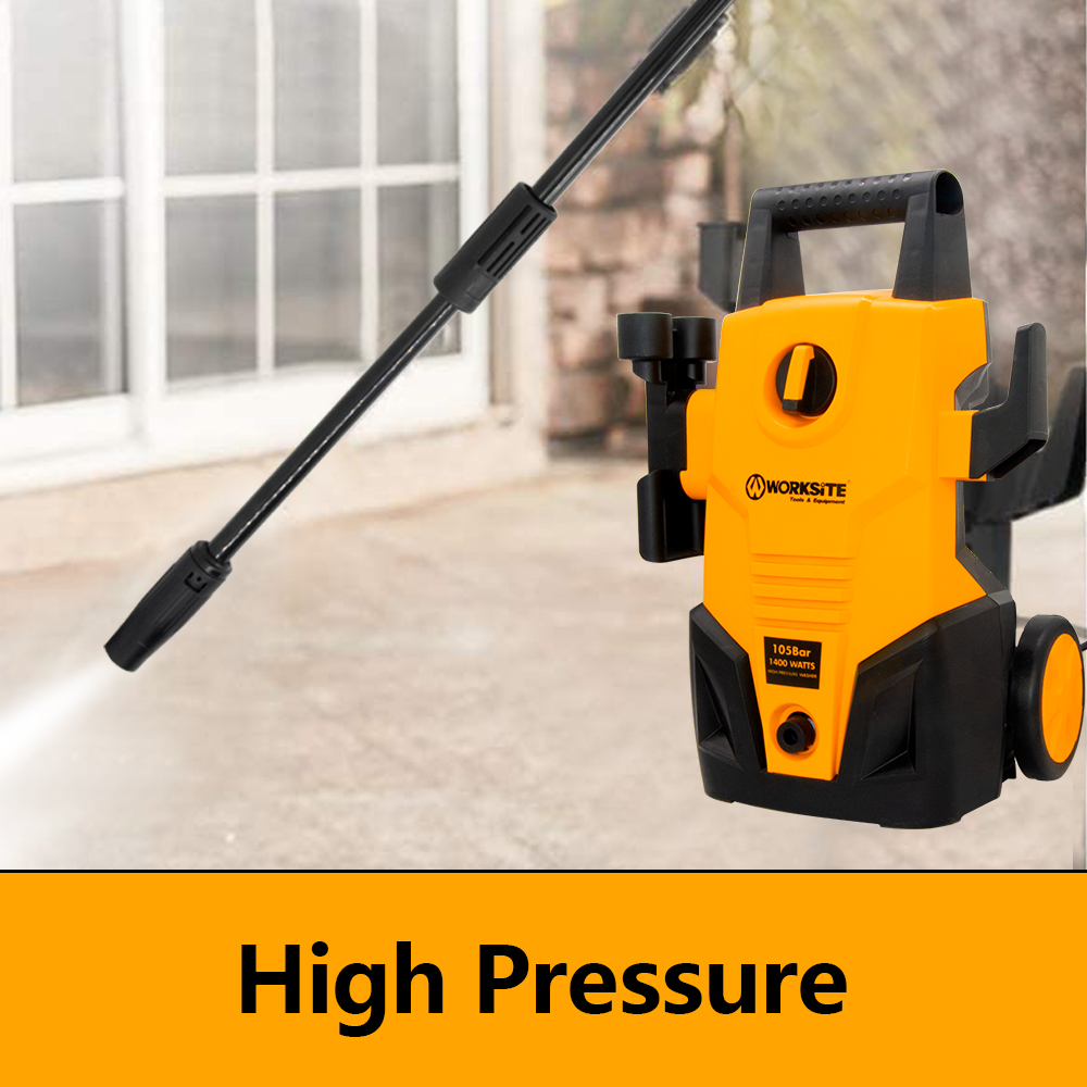 WORKSITE Professional Car Washer Tool Industrial Cleaner Water Pump Auto Spray Plastic Portable Electric High Pressure Washer
