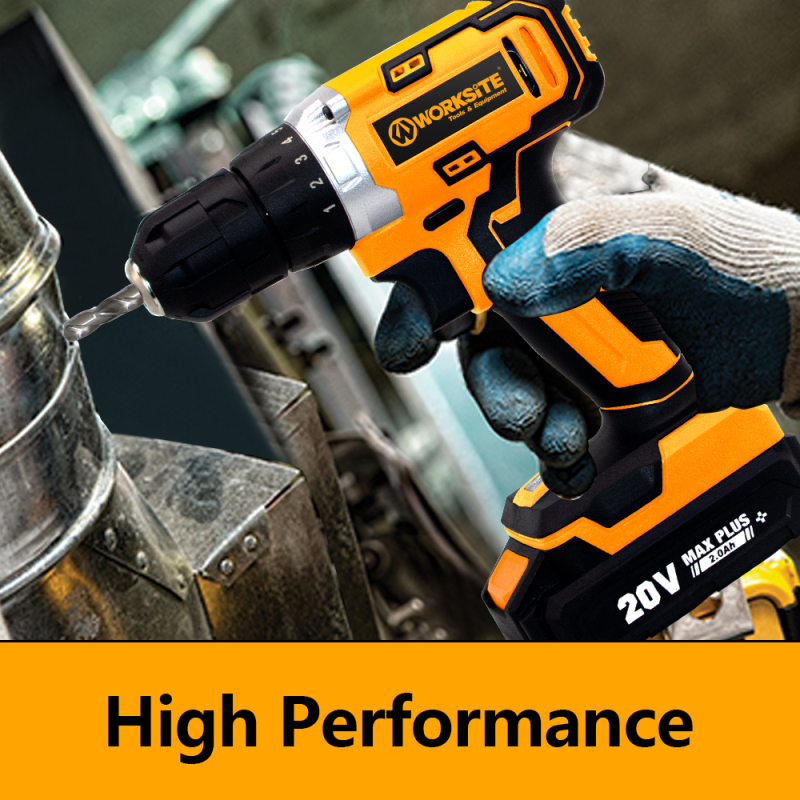 WORKSITE 20V Cordless Drill Screw Driver Wood Mini Hand Lithium-ion Battery  Power Tools Factory Cordless Drill,Cordless Power Tools