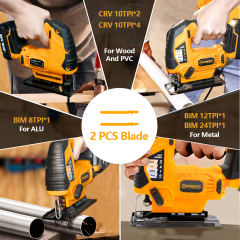 WORKSITE Industrial Jig Saw Machine Wood Die Making Steel Metal Cutting Tools Mini 20V Battery Power Portable Cordless Jig Saw