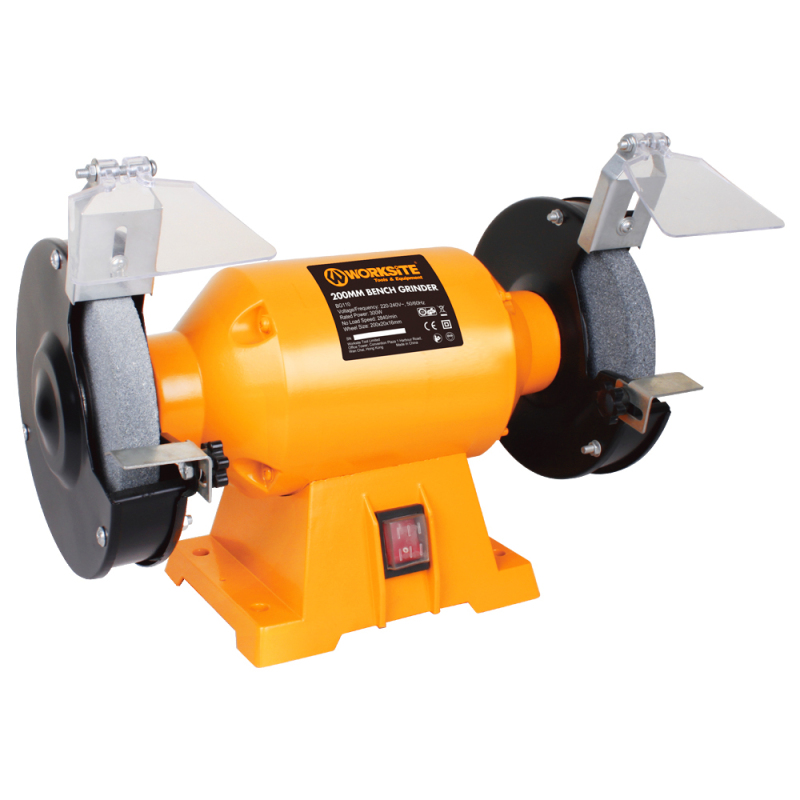 WORKSITE Bench Grinder Polisher Machine 300W Double Head Wire Wheel 8" Industrial Electric Bench Grinder