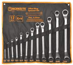 WORKSITE OFFSET RING SPANNER SET