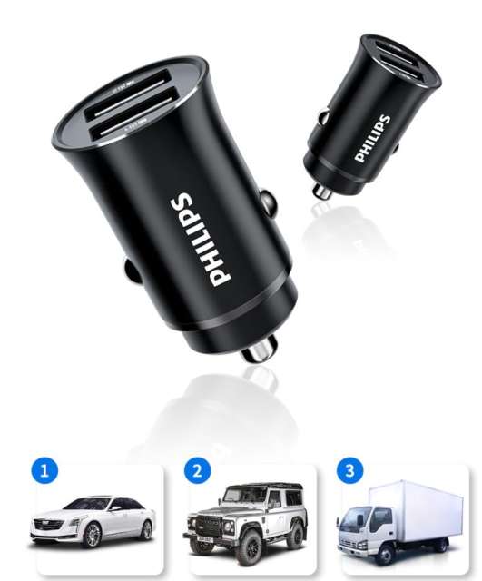 Philips 24W USB-C dual port  fast car charger
