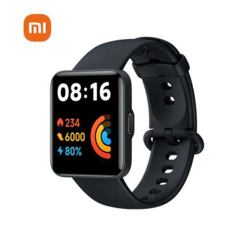 Xiaomi Redmi Watch 2 Lite, 1.55" Colorful Touch Display, 100+ Fitness Modes, 5 ATM Water Resistance, SPO₂ Measurement, 24-Hour Heart Rate Tracking, Multi-System Standalone GPS, Black