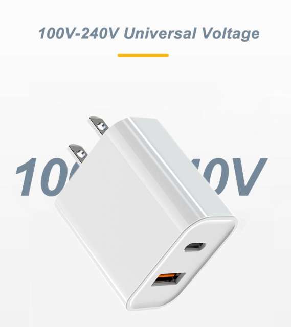 PD 20W Fast USB Charger Quick Charge 3.0 Type C PD Fast Charging for iPhone 13 12 11 X 2 Ports USB Fast Charger EU/US/UK Plug