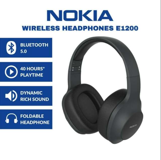 Nokia E1200 Essential Wireless Headphones Black/White/Blue