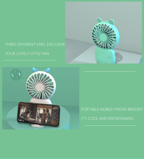 Cute design battery operated usb mini fan