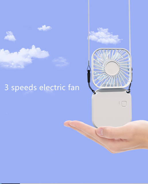 800mAh rechargeable portable necklace fan stand mini fan