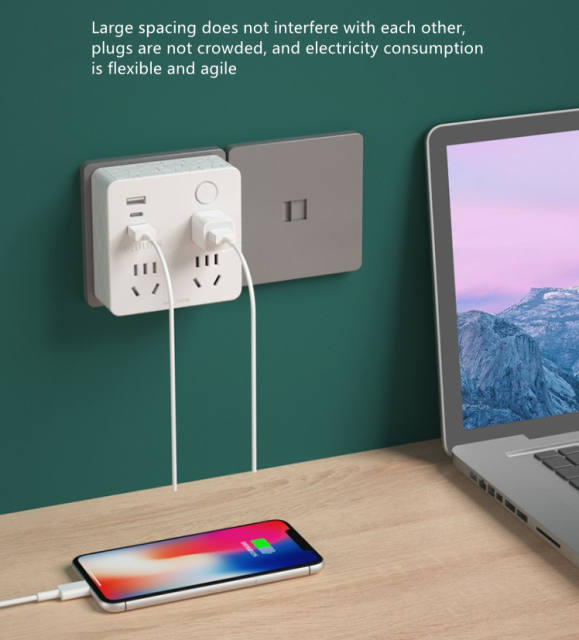 Philips multi-functional Wall desktop cube socket