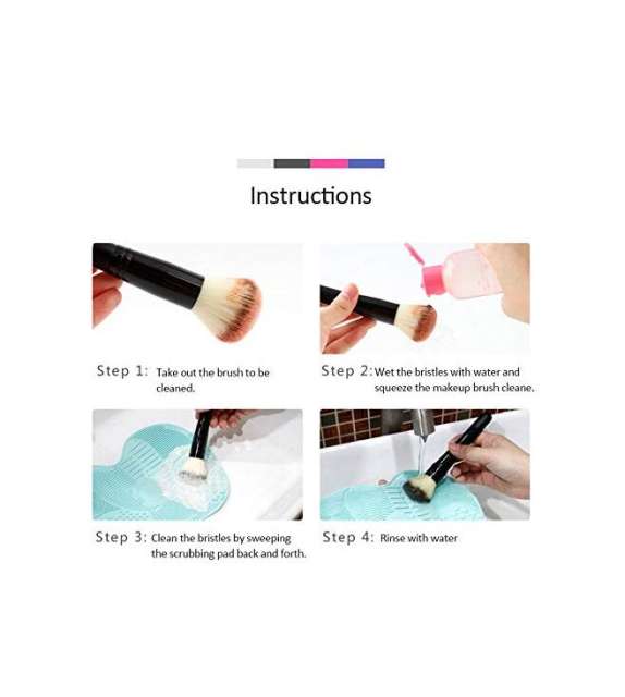 Scrubbing Pad Cosmetic Brush Cleaning Pad Silicone With Suction Cup Apple Cleaner Cleaning Scrubbing Pad Beauty Supplies