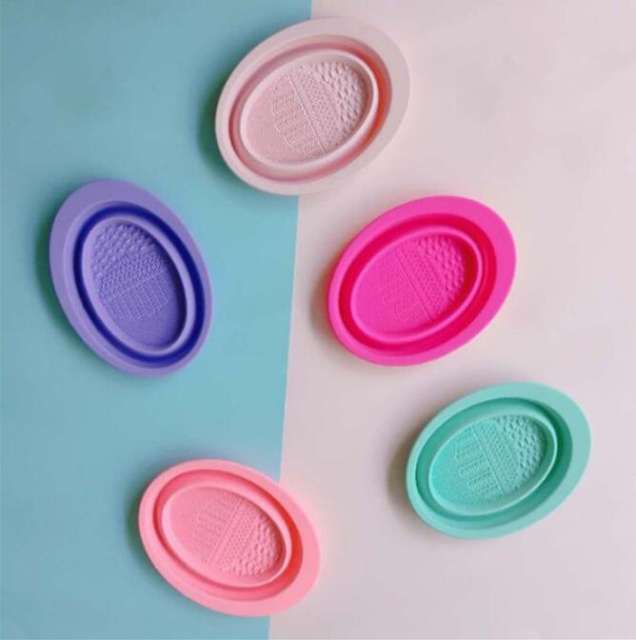 Silicone Scrub Bowl Silicone Scrub Pad Makeup Brush Cleaning Bowl