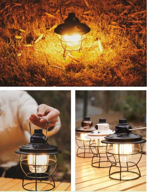 New Retro Camping Lights Outdoor Multifunctional Camping Tent Lights