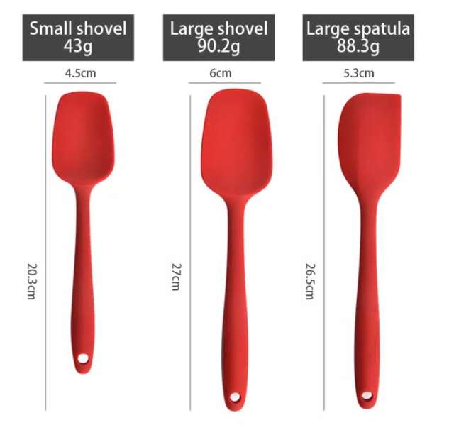 Silicone food Grade Baking Tools Soft Pastry Butter Batter Mixing Cooking Silicone Spatula Scraper