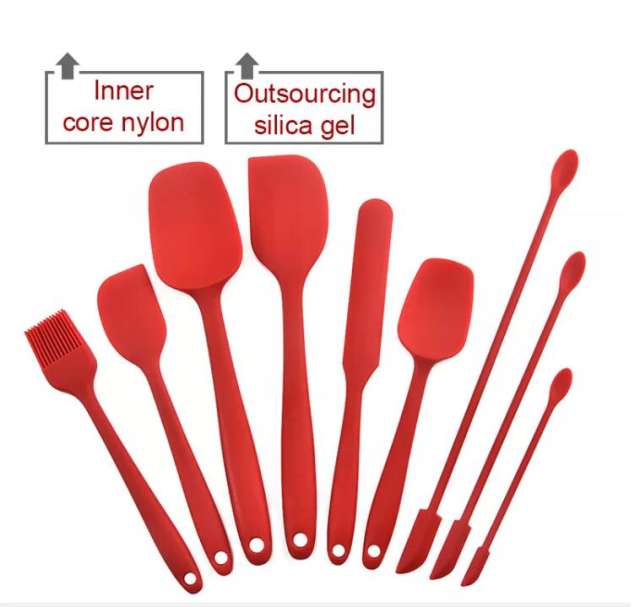 Silicone food Grade Baking Tools Soft Pastry Butter Batter Mixing Cooking Silicone Spatula Scraper