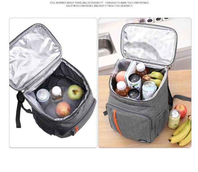 Multifunctional outdoor picnic insulation fresh-keeping backpack leak-proof shoulder ice bag