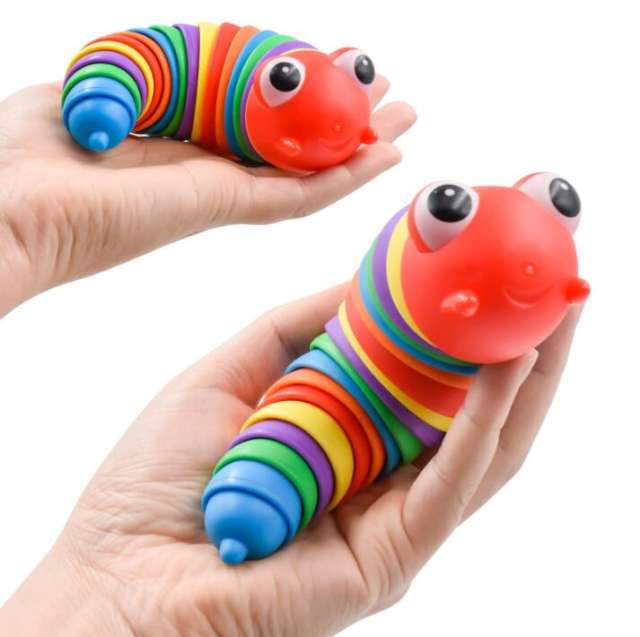 Sensory Toys Articulated slug Fidget Toy Anxiety Stress Reliever Office Desk Toy Fun Educational Children's Toy Gift