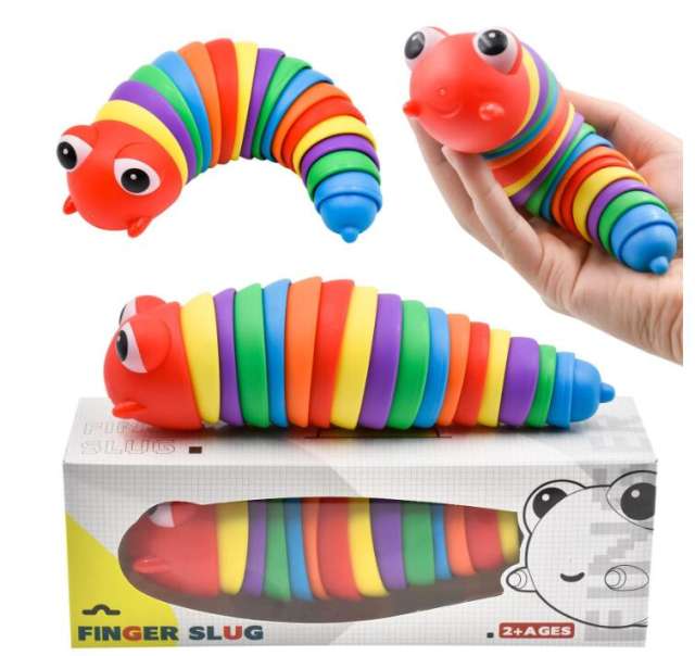 Sensory Toys Articulated slug Fidget Toy Anxiety Stress Reliever Office Desk Toy Fun Educational Children's Toy Gift