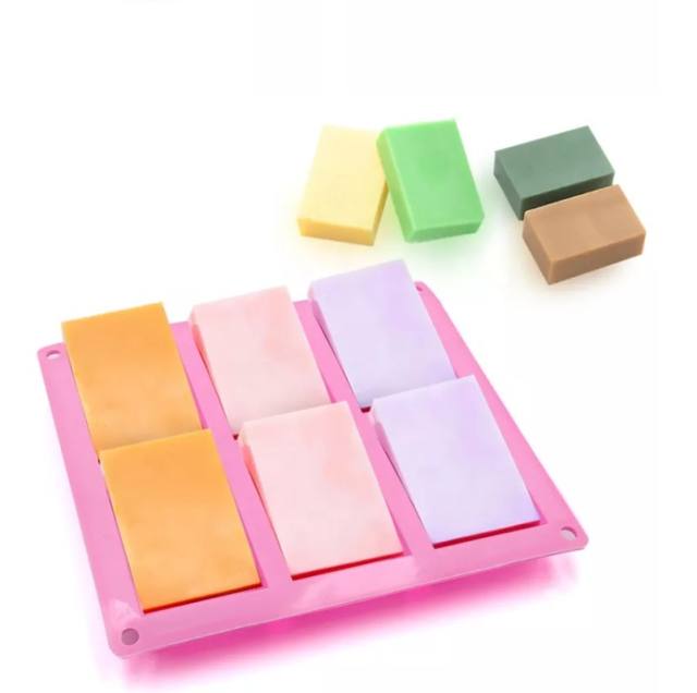 Silicone Soap Mold, DIY Soap Molds, Rectangle Baking Mold Cake Pan Biscuit Chocolate Mold for Homemade Craft