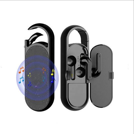 BT01 2 in 1 small mobile music dj loud stereo bluetooth earbuds and speaker box mini outdoor wireless portable bluetooth speaker