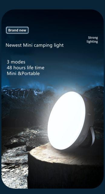 2022 New Camping Portable Lamp Outdoor Multifunctional Round Tent Light with power bank