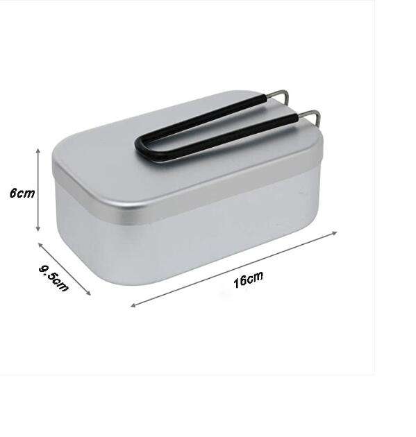 Outdoor camping tableware aluminum lunch box