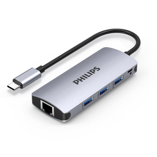 Philips usb C Hub,USB-C Laptop Docking Station,5 in 1 Triple Display Type C Adapter Compatiable for MacBook and Windows SWR1607H