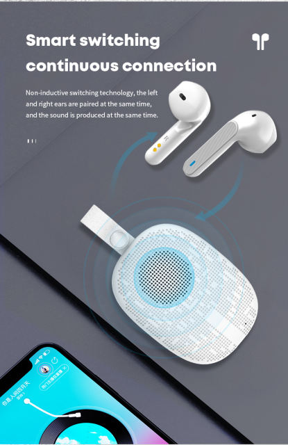 Bluetooth 5.3 Wireless Earbuds Deep Bass Loud Sound Clear Call Noise Cancelling and bluetooth speaker