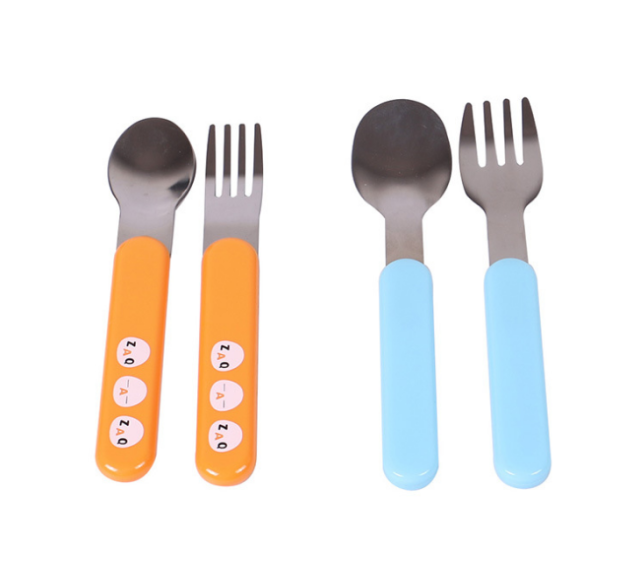 Kids stainless steel spoon and fork