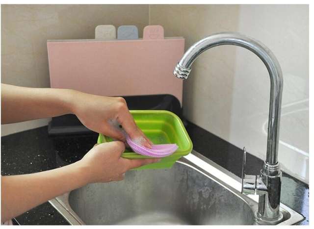 Silicone Cleaning Brushes Soft Silicone Scouring Pad