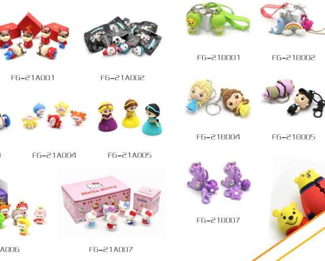 OEM 3D PVC keychain toys