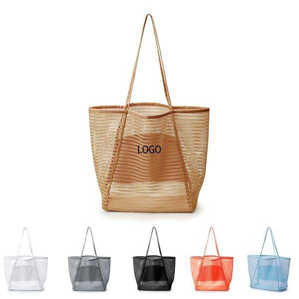 Mesh Beach Tote Bag For Women