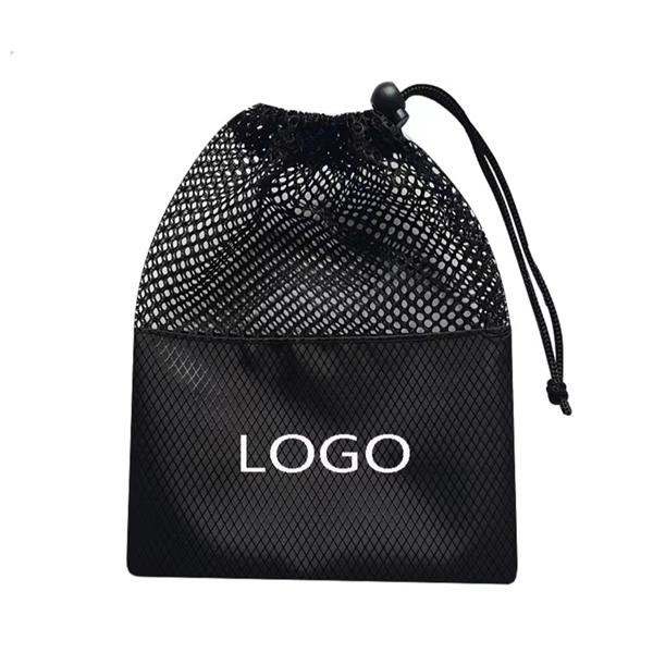 Custom Mesh Oxford Fabric Paneled Sports Drawstring Bag
