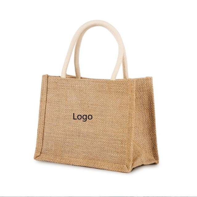 Small size sisal portable shopping handbag