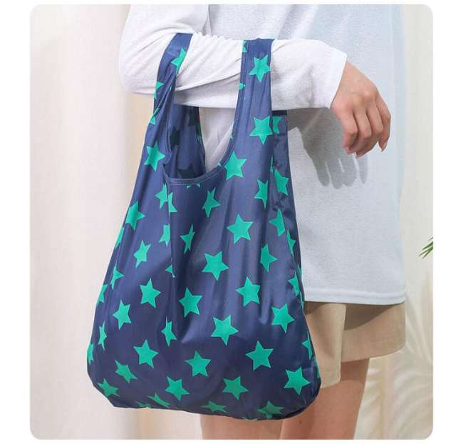 Portable shopping polyester bag