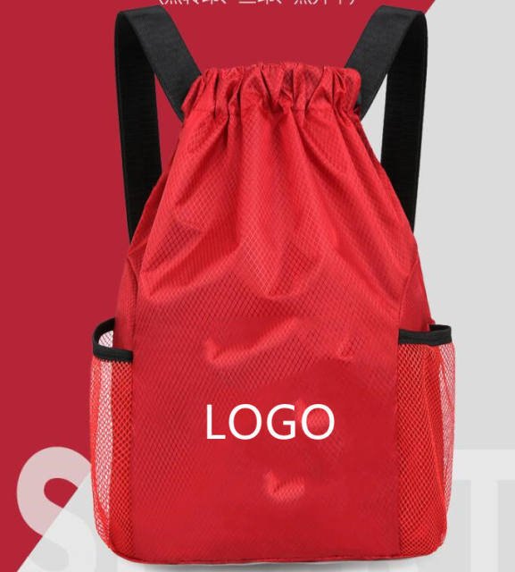 Double shoulder drawstring logo Storage bag