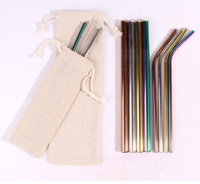 Multifunction Cotton and Linen Pouch Bag Straw Carrying Case