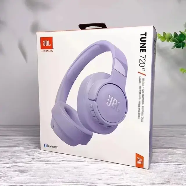 Original JBL HEADPHONES TUNE 720BT Wireless BT 5.0 Headphones Pure Bass Earphone Noise Reduction Gaming Sports Headset Handsfree Mic Original JBL HEADPHONES TUNE 720BT