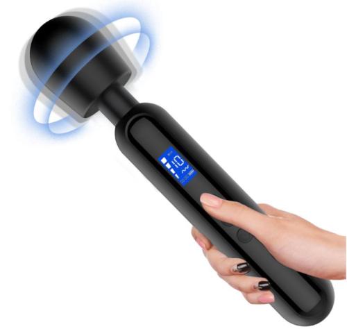 Extra Powerful Rechargeable Body Wand Massager with LCD