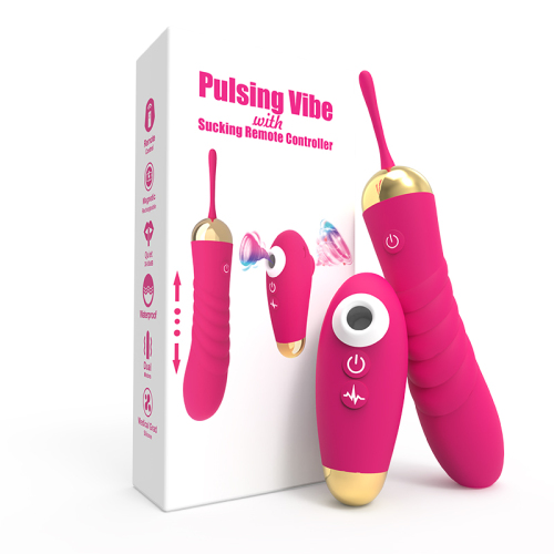 10 Modes of Vibration/Pulsation/Suction/Licking + Wireless Remote Control Egg with 10 speed Suction Controller