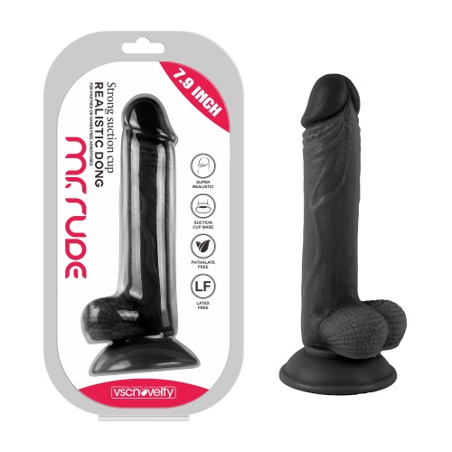 Mr. Rude 7.9”Realistic Dong Black