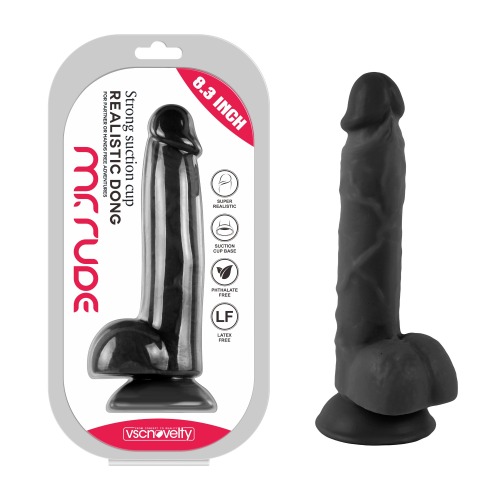 Mr. Rude 8.3”Realistic Dong Black