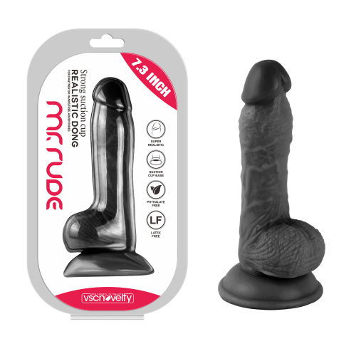 Mr. Rude 7.3”Realistic Dong Black