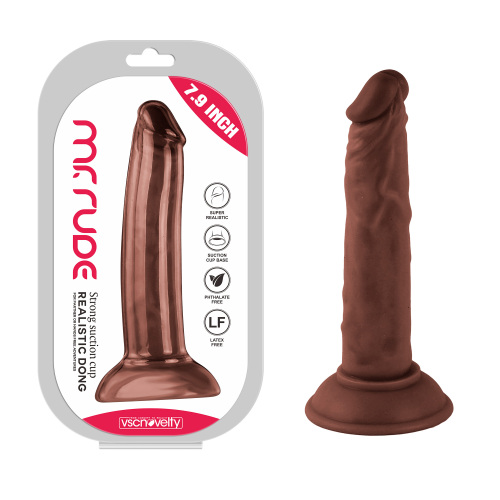 Mr. Rude 7.9”Realistic Dong Brown